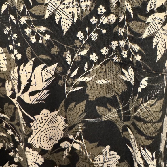 Lularoe Carly dress - Black with Cream and dark Green flowers and leaves - Small - Picture 4 of 6